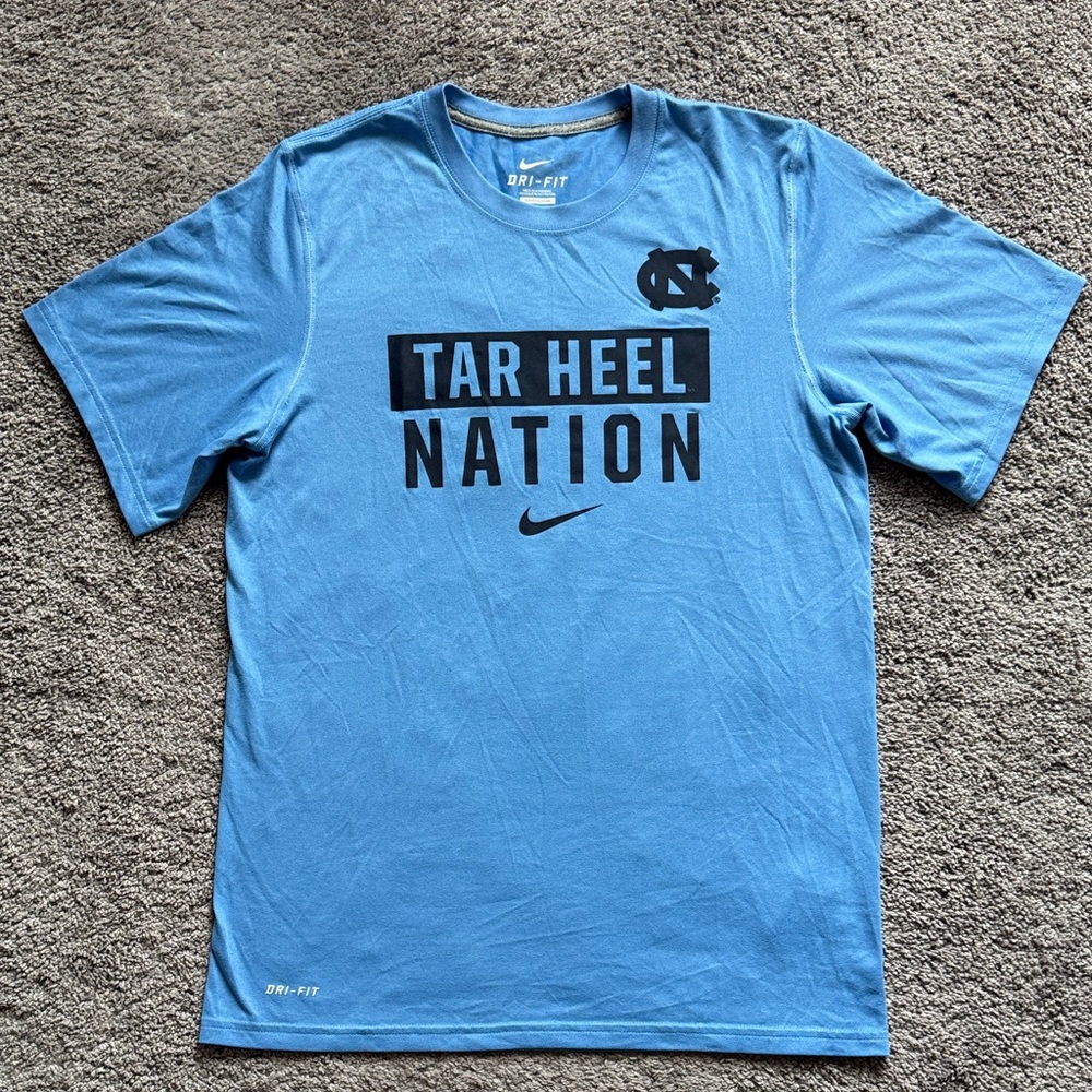 Nike North Carolina Tar Heel Nation T-Shirt Blue/Navy Size S